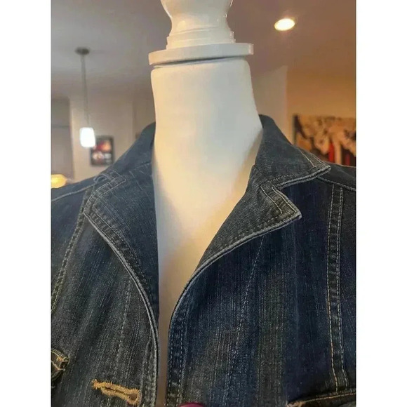 Kenneth Cole dark denim fitted jacket size 8 - Picture 3 of 8